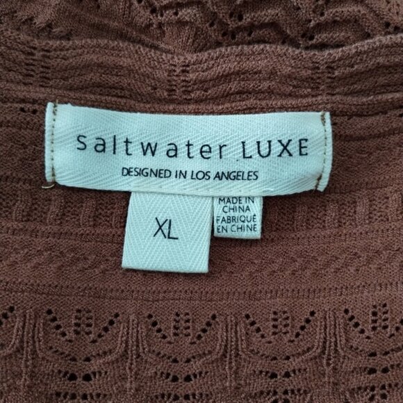 Saltwater Luxe Wilfred Sweater Chocolate Brown Size XL - Picture 4 of 12